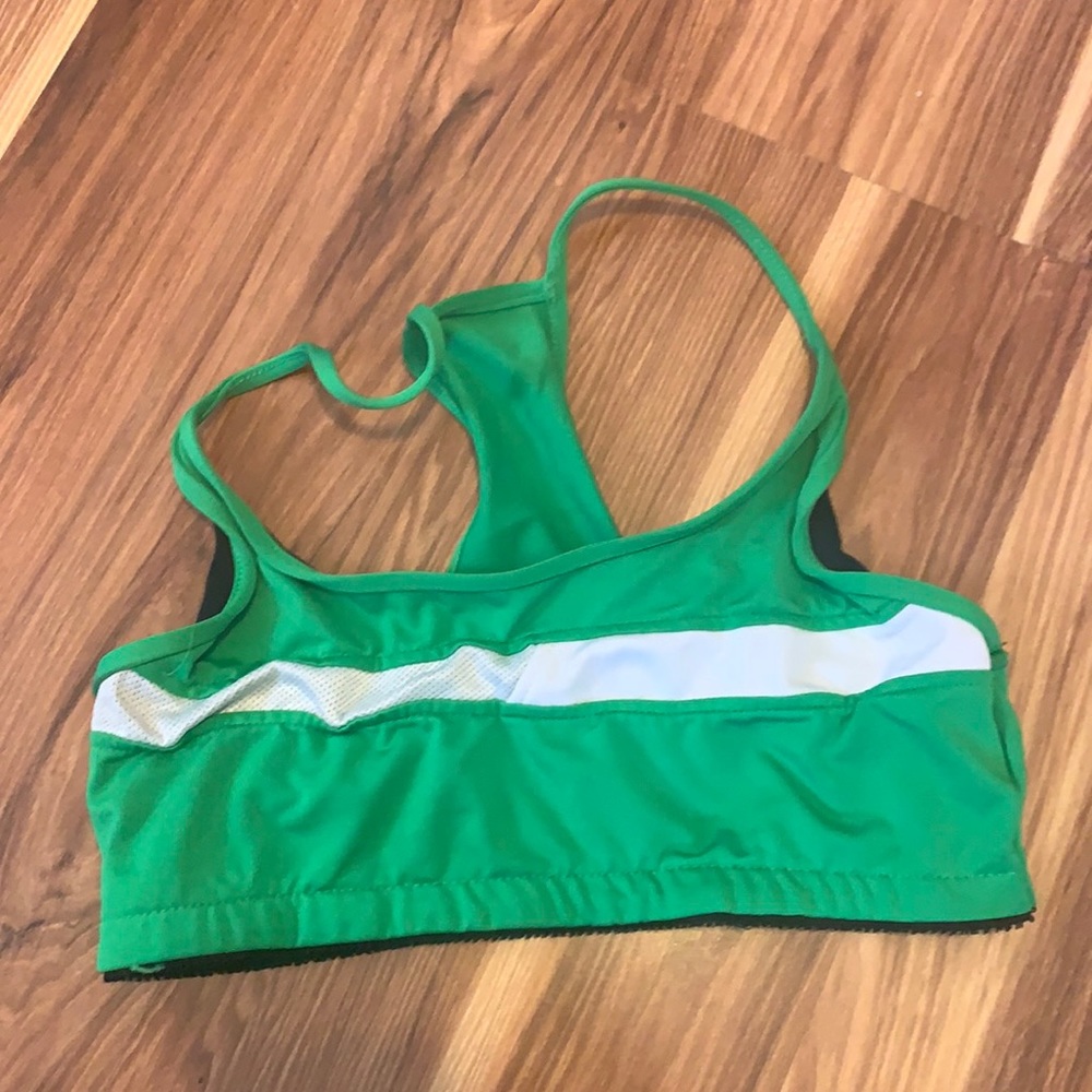 Green sports bra